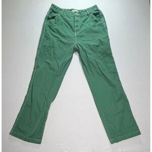 SONG Green Wide Leg‎ Carpenter Pants Women's Size 13/31 Cotton Workwear